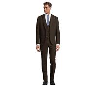 Steffen Klein Abito da uomo Business 3 pezzi con gilet, marrone 2, 62