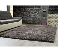 Steffensmeier Tappeto a pelo lungo Pindos in antracite, soffice, certificato Ökotex, per soggiorno, dimensioni: 80 x 150 cm