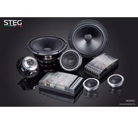 Steg ML653C KIT CASSE 3 VIE WOOFER MID TWEETER CROSSOVER GRIGLIE SPEAKERS AUTO