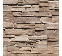 Stegu Grenada - Piastrella per rivestimento in calcestruzzo, effetto pietra naturale, decorazione per interni esterni, stile industriale mediterraneo, 550 x 117 mm, confezione 0,32 m², colore: Marrone