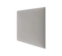 STEGU mollis Duo - Pannello decorativo da parete, pannello acustico, isolamento acustico, testiera del letto, montaggio senza foratura, velluto, interno 30 x 30 cm, grigio argento opaco