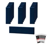 STEGU Pannello da parete 3D imbottito 60 x 15 cm Acustico Lambris Set 16 Blu