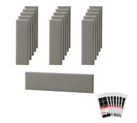 STEGU Pannello da parete 3D imbottito 60 x 15 cm Acustico Lambris Set 16 Grigio