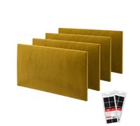 STEGU Pannello da parete 3D imbottito 60 x 30 cm Acustico Lambris Set 4 Giallo