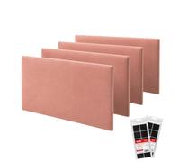 STEGU Pannello da parete 3D imbottito 60 x 30 cm Acustico Lambris Set 4 Rosa