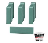 STEGU Pannello da parete imbottito 60 x 15 cm Acustico Lambris Set 16 verde menta