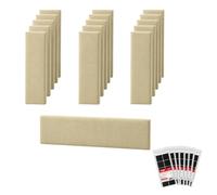STEGU Pannello da Parete Imbottito Testiera Letto 60x15cm Set di 16 Beige