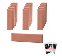 STEGU Pannello da Parete Imbottito Testiera Letto 60x15cm Set di 16 Rosa