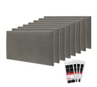 STEGU Pannello da Parete Imbottito Testiera Letto 60x30cm Set di 8 Grigio
