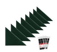 STEGU Pannello da parete imbottito triangolo 30 x 30 cm Acustico Set 8 verde scuro