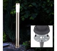 Stehleuchte Da Esterno Wegeleuchte Con Picchetto E 2 Prese LED 110cm Acciaio