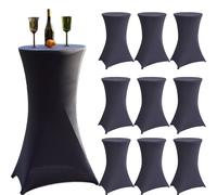 Stehtischhusse Fodera Tavolo Party Bistrot Tovaglia Coperta 60cm Grigio 10er Set