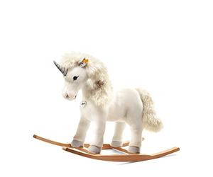 Steiff 048913 Starly- Unicorno, colore: Bianco