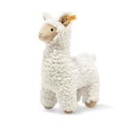 Steiff 069543 - Peluche Originale Lama Soft Cuddly Friends Leandro, ca. 29 cm, con Bottone in Peluche nell'orecchio, per Bambini dalla Nascita, Colore: Crema