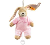 Steiff 237584 - Hoppel Il Coniglio Musicale Peluche, 20 cm, Rose