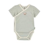 Steiff Body avvolgente a maniche corte, taglia EU 68, grigio harbor, body a maniche corte, per neonati, tutina morbida e confortevole, lavabile in lavatrice