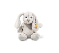 Steiff Hoppie Coniglietto - 28 cm - Coniglio di peluche con orecchie - Soft Cuddly Friends - Peluche per bambini - Lavabile - Grigio chiaro (080470)