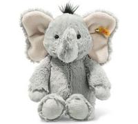 Steiff Friend originale Ella Elefante, Soft Cuddly Friends, circa 30 cm, peluche bottone sull'orecchio, per neonati fin dalla nascita, Colore grigio, 064982