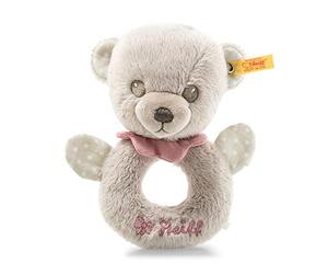 Steiff- Hello Baby Lea Teddy-Anello da afferrare con sonaglio, Multicolore, 241611