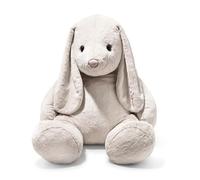Steiff Hoppie - Coniglietto da 80 cm, colore grigio chiaro, peluche con orecchie a farfalla, Soft Cuddly Friends, morbido peluche per coccole e giocare, lavabile in lavatrice