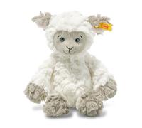 Steiff 073946 - Peluche Lita di agnello, morbido cuddly Friends, circa 20 cm, con bottone all'orecchio, per bambini, colore: Bianco/Marrone
