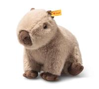 Steiff Peluche Capibara Chip, dolce animale di stoffa con occhi in plastica per bambini, ragazzi e ragazze, Friends, pupazzo di 23 cm, beige, 075834