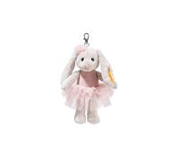 Steiff Hoppie - Peluche a forma di coniglietto da balletto, 16 cm, con orecchie pieghevoli, morbido portachiavi in abbigliamento da balletto, portafortuna per ragazze e ragazzi, lavabile in lavatrice