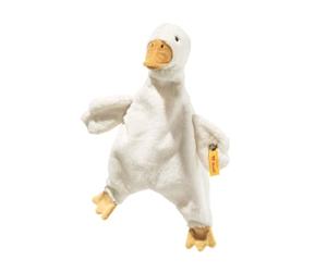 Steiff Peluche Doudou Oca Gilda, dolce animale di stoffa per bambini, bambine e neonati da 0 mesi, Friends, pupazzo di 28 cm, bianco, 242861