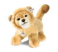 Steiff Peluche Leoncino Leo snodato, dolce animale di stoffa con occhi in plastica per bambini, ragazzi e ragazze, pupazzo di 28 cm, beige, 065651