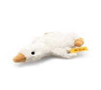 Steiff Peluche Oca Gilda anello con sonaglio, dolce animale di stoffa per bambini e neonati da 0 mesi, Friends, pupazzo 13 cm, piccolo, bianco, 242878