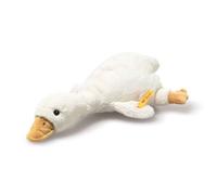 Steiff Peluche Oca Gilda con sonaglio, dolce animale di stoffa per bambini, bambine e neonati da 0 mesi, Friends, pupazzo di 21 cm, bianco, 242854