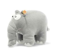 Steiff Peluche Ottifant, dolce animale di stoffa con occhi in plastica per bambini e bambine, pupazzo di 20 cm, grigio chiaro, 674006