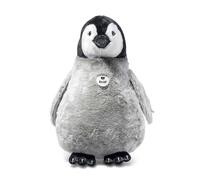 Steiff Peluche Pinguino Flaps, dolce animale di stoffa con occhi in plastica per bambini e bambine, pupazzo di 60 cm, grigio chiaro, 075728