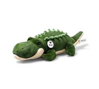 Steiff Peluche Teddies for Tomorrow Coccodrillo Rocko, animale di stoffa con occhi in plastica per bambini e bambine, pupazzo di 40 cm, khaki, 085536