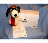 Steiff Snoopy Aviatore Ace 356278 Nuovo IN Azione Beagle Limitata Ed. Peanuts
