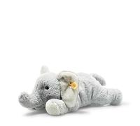 Steiff Soft Cuddly Friends Elna Elefant - 28 cm - Morbido & Lavabile - Grigio chiaro (064074)
