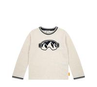 Steiff T-Shirt Langarm Maglietta a Maniche Lunghe, Beige, 104 Bambini e Ragazzi