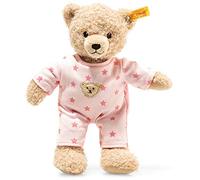 Steiff Teddy and Me - Orsacchiotto da bambina con pigiama, 25 cm, orsacchiotto con pigiama rosa, morbido e lavabile