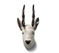 Steiff- Testa di Cervo Best of Selection 025006-Testa, Collezionisti, Idea Regalo, Lavabile, Chiaro, Colore Marrone, 35 cm, 25006