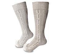 Steigenhöfer Manufaktur Calze tradizionali da uomo e da donna lunghe - Calze classiche al ginocchio a treccia - Oktoberfest in cotone per uomini e donne, marrone, 39-42