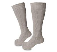 Steigenhöfer Manufaktur Calze tradizionali da uomo e da donna lunghe - Calze classiche al ginocchio a treccia - Oktoberfest in cotone per uomini e donne, antracite., 43-44