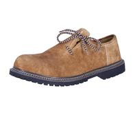 Steigenhöfer - Scarpe da uomo in vera pelle scamosciata, vestibilità ottimale e design tradizionale, in vera pelle, per Oktoberfest e celebrazioni, marrone, 44 EU