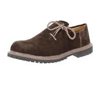 Steigenhöfer - Scarpe da uomo in vera pelle scamosciata, vestibilità ottimale e design tradizionale, in vera pelle, per Oktoberfest e celebrazioni, marrone scuro., 46 EU