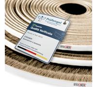 STEIGNER 15 m guarnizionea a spazzola autoadesiva MARRONE, spazzola antipolvere, altezza 12 mm