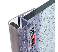 STEIGNER Guarnizione doccia, 187cm, per spessore vetro 3,5/4/ 5mm, guarnizione magnetica, UKM01, 1 pz.