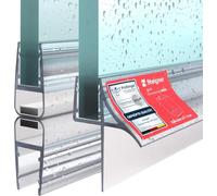 STEIGNER Guarnizione doccia 200cm UK09 (1 pz.) trasparente - Set con 2x guarnizione magnetica UKM02 200cm per porte doccia 180° - Protezione contro le perdite, Perfetta aderenza, Facile installazione
