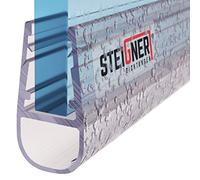 STEIGNER Guarnizione doccia, 40cm, per spessore vetro 6/7/ 8 mm, guarnizione dritta in PVC, UK07