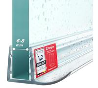 STEIGNER Guarnizione doccia 50 cm UK14 (1 pz.) - Guarnizione box doccia verticale per docce angolari o pentagonali con porta 6-8 mm - Colore: trasparente - Protezione contro le perdite, Impermeabile