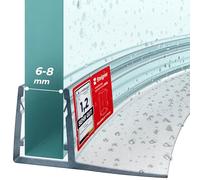 STEIGNER Guarnizione doccia curva UK02 100 cm (1 pz.) trasparente - Guarnizione box doccia verticale per doccia semicircolare o quarto di cerchio con porta 6-8 mm - Materiale flessibile, Impermeabile