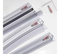 STEIGNER Guarnizione doccia curva UK03 100cm (1 pz.) trasparente per porta 6-8 mm - Set con 2x guarnizione magnetica UKM02 200cm per porte doccia 180° + parete UK07 200cm - Materiale flessibile